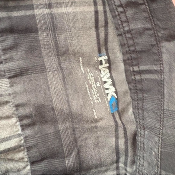 Tony Hawk Charcoal Plaid Button Down Shirt - Picture 2 of 2